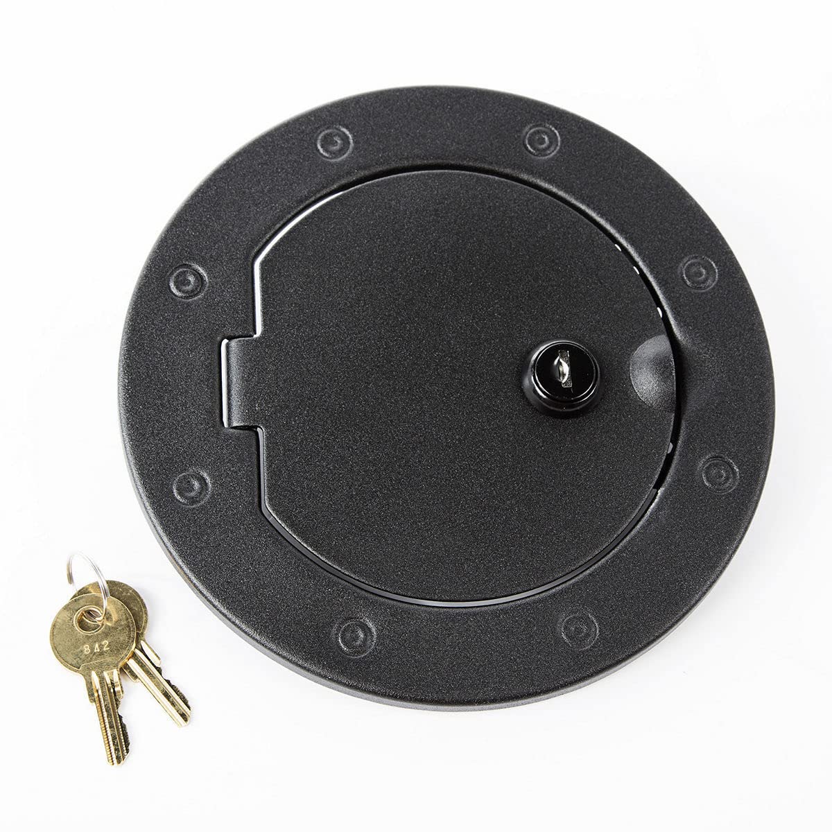 Gas Cap Door, Locking, Textured Black | Rugged Ridge | 11229.06 | Fits 2007-2018 Jeep Wrangler JK/JKU