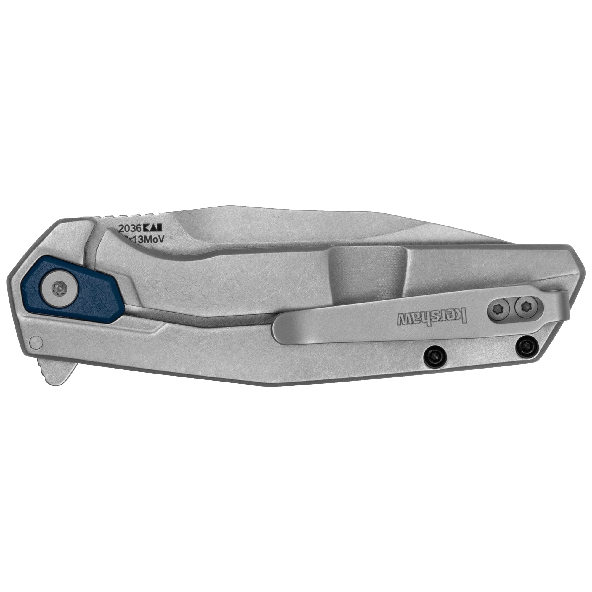Kershaw Pocket Knife Lucid, 3.2 Inch Stainless Steel Clip Point Plain Edge Blade, EDC with Assisted Opening, Reversible Deep-Carry Pocketclip, Everyday Carry Pocket Knife for Men and Women