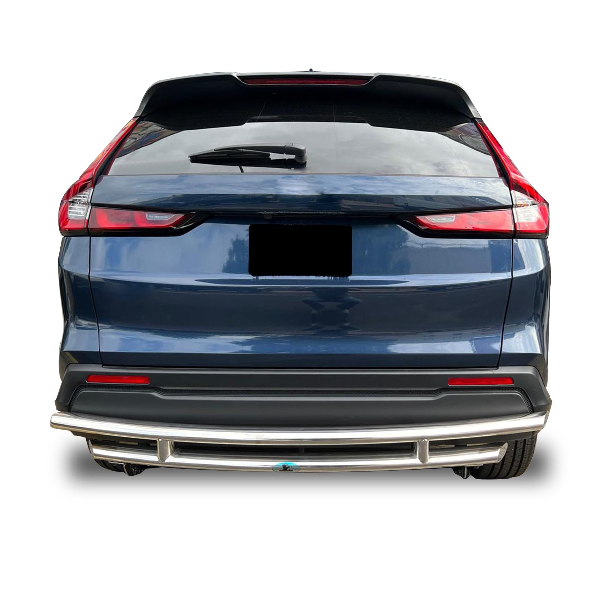 Rear Bumper Guard Black Horse Double Layer Stainless Steel Compatible with 2017-2025 Honda CR-V-CRDL-HOH602S