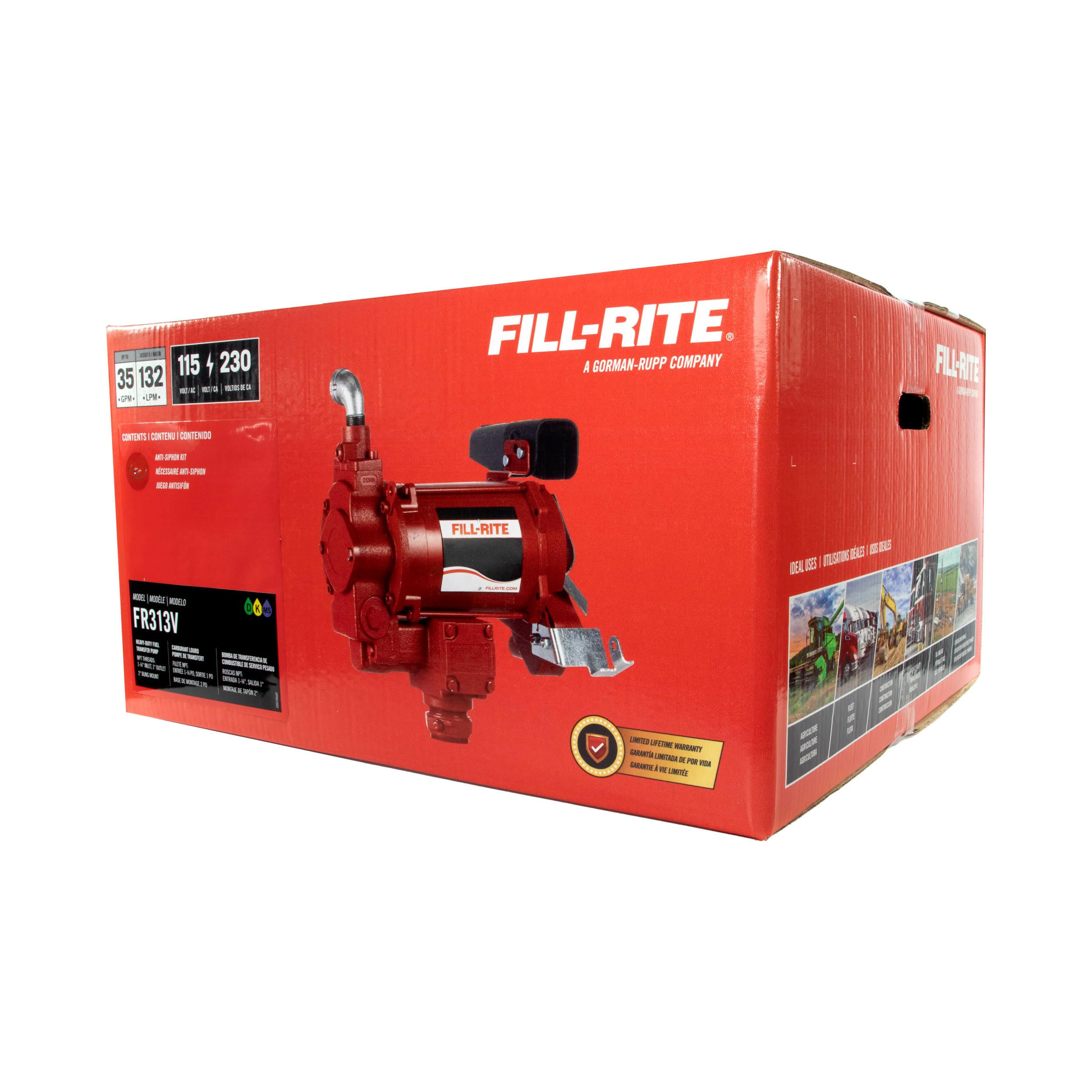Fill-Rite 35 GPM FR313V Fuel Transfer Pump w/AST Remote 115V/230V