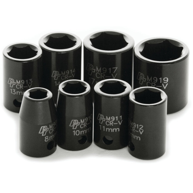 M589DB Performance Tool 8pc 3/8-Inch Drive MET Impact Socket Set