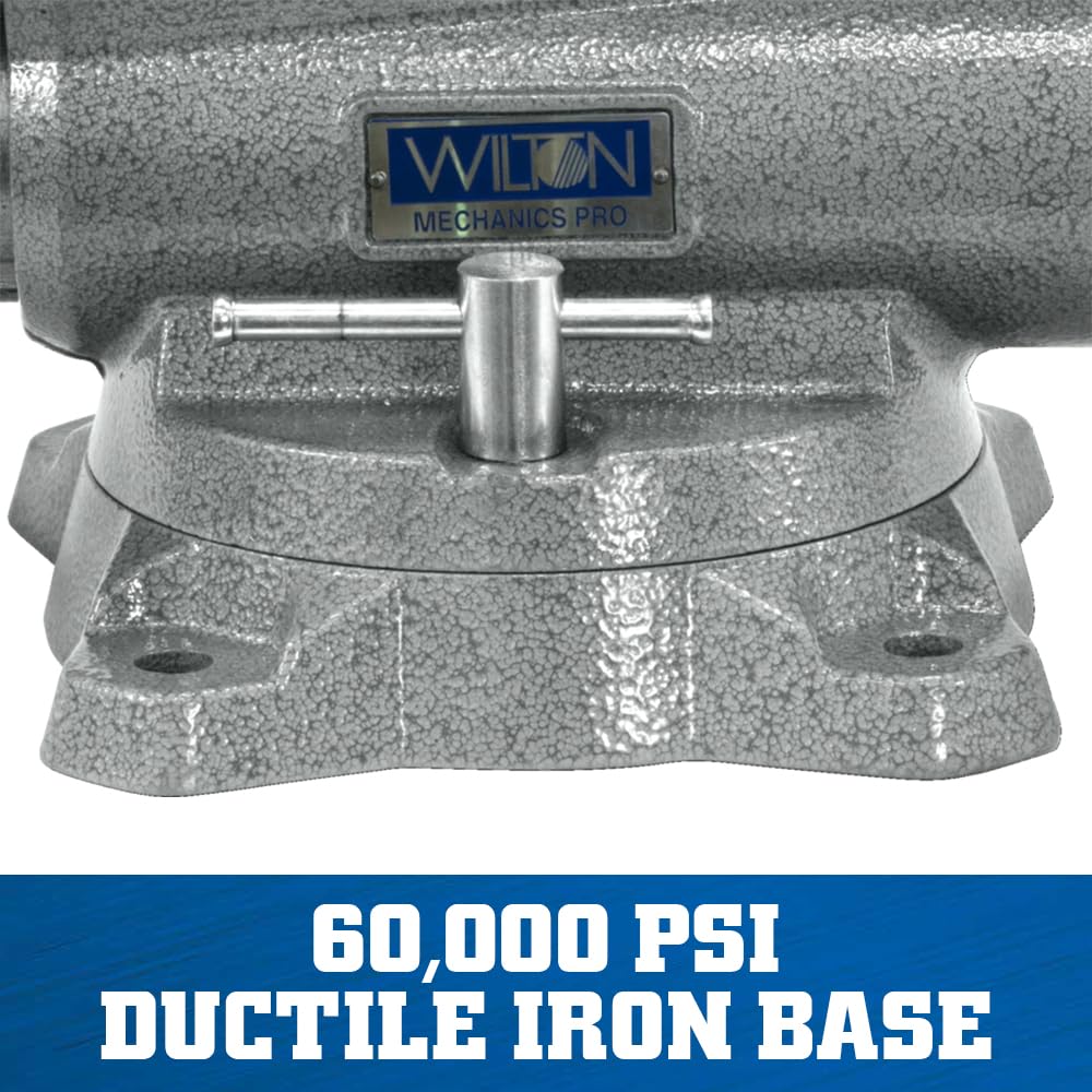 Wilton Pro Mechanics Bench Vise, 10" Jaw Width, 12" Jaw Opening, 5-1/4" Throat (Model 8100M)