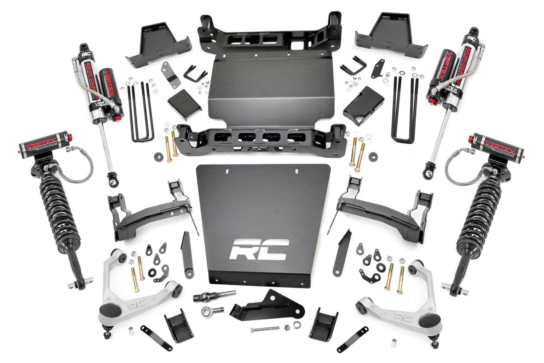 7" Lift Kit Rough Country with Vertex Coilovers/Vertex Shocks for Chevy Silverado & GMC Sierra 1500 (2016-2018 w/Stamped Steel Control Arms)