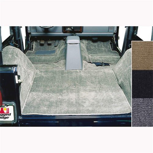 Deluxe Carpet Kit, Gray | Rugged Ridge | 13690.09 | Fits 1976-1995 Jeep CJ & Wrangler YJ