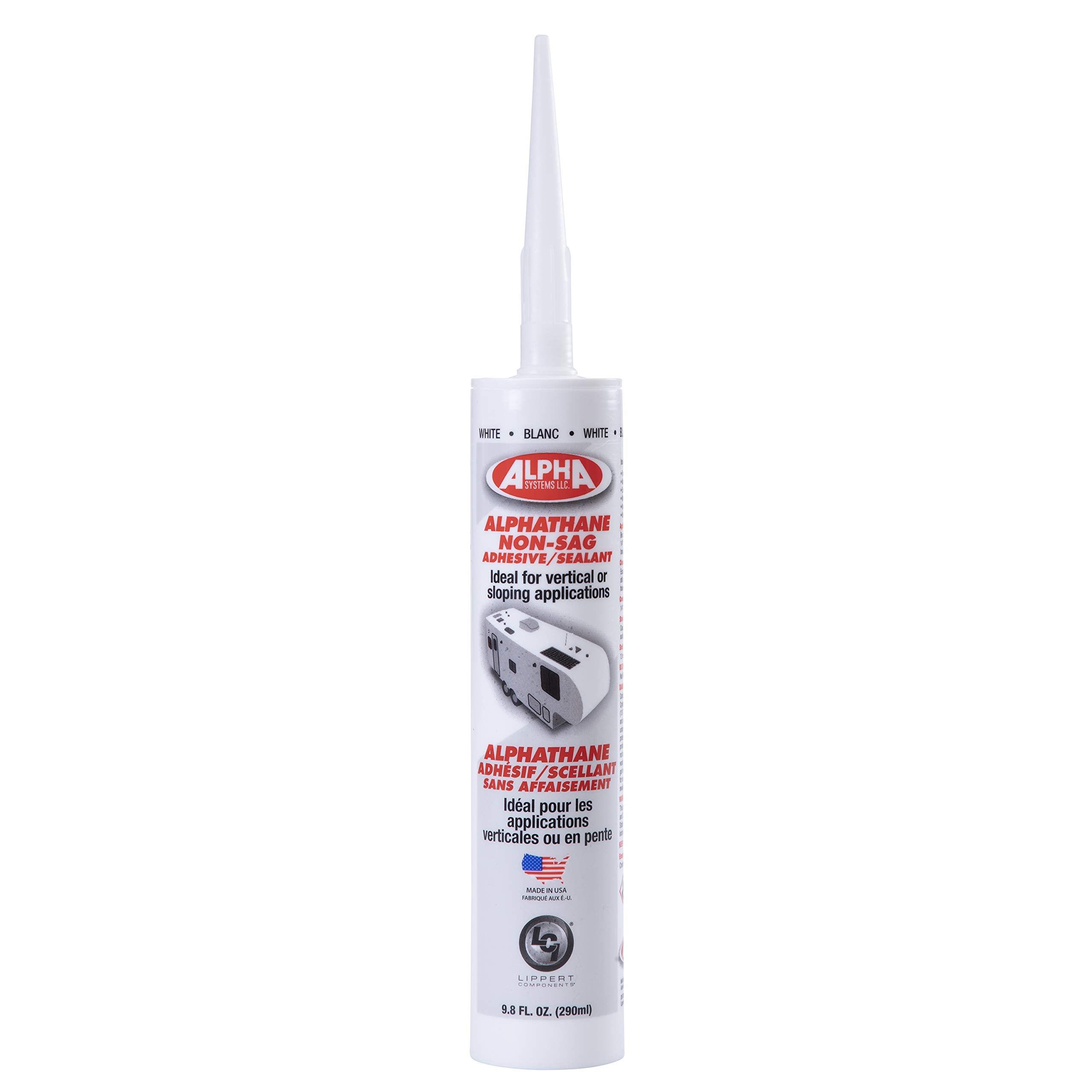 Non-Sag Sealant 5160 ALPHATHANE for 5th Wheel RVs, Travel Trailers and Motorhomes
