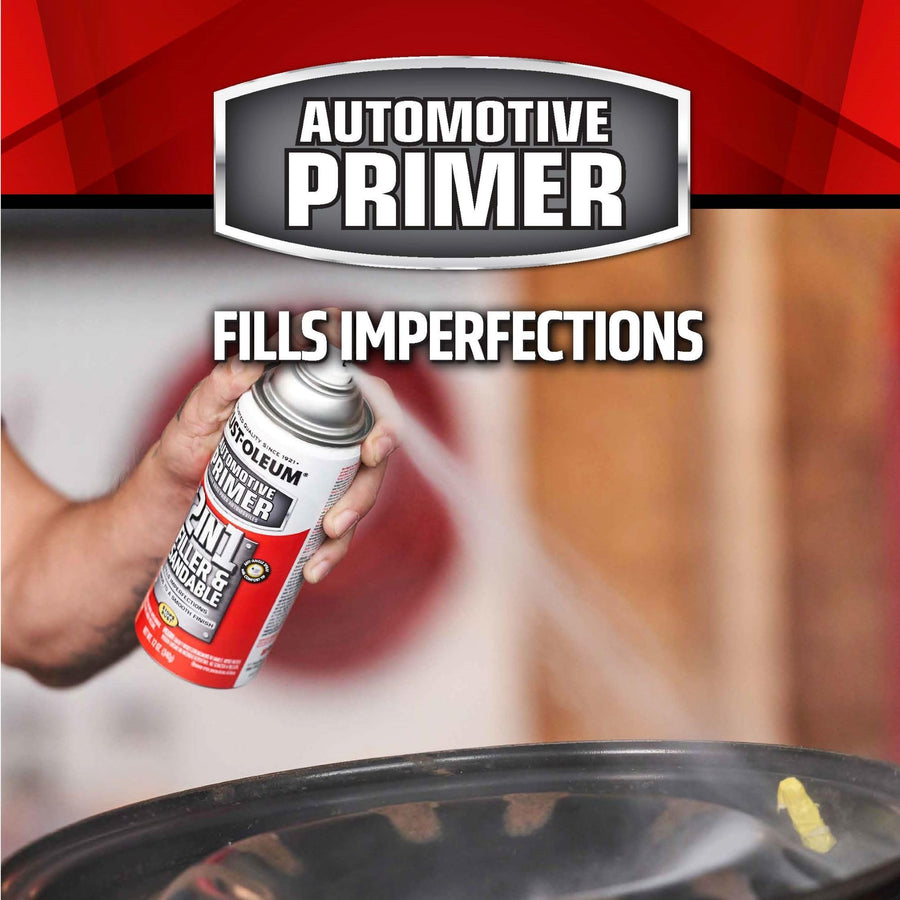 Rust-Oleum 260510 Automotive Stops Rust 2-in-1 Filler & Sandable Primer Spray, 12 oz, Gray