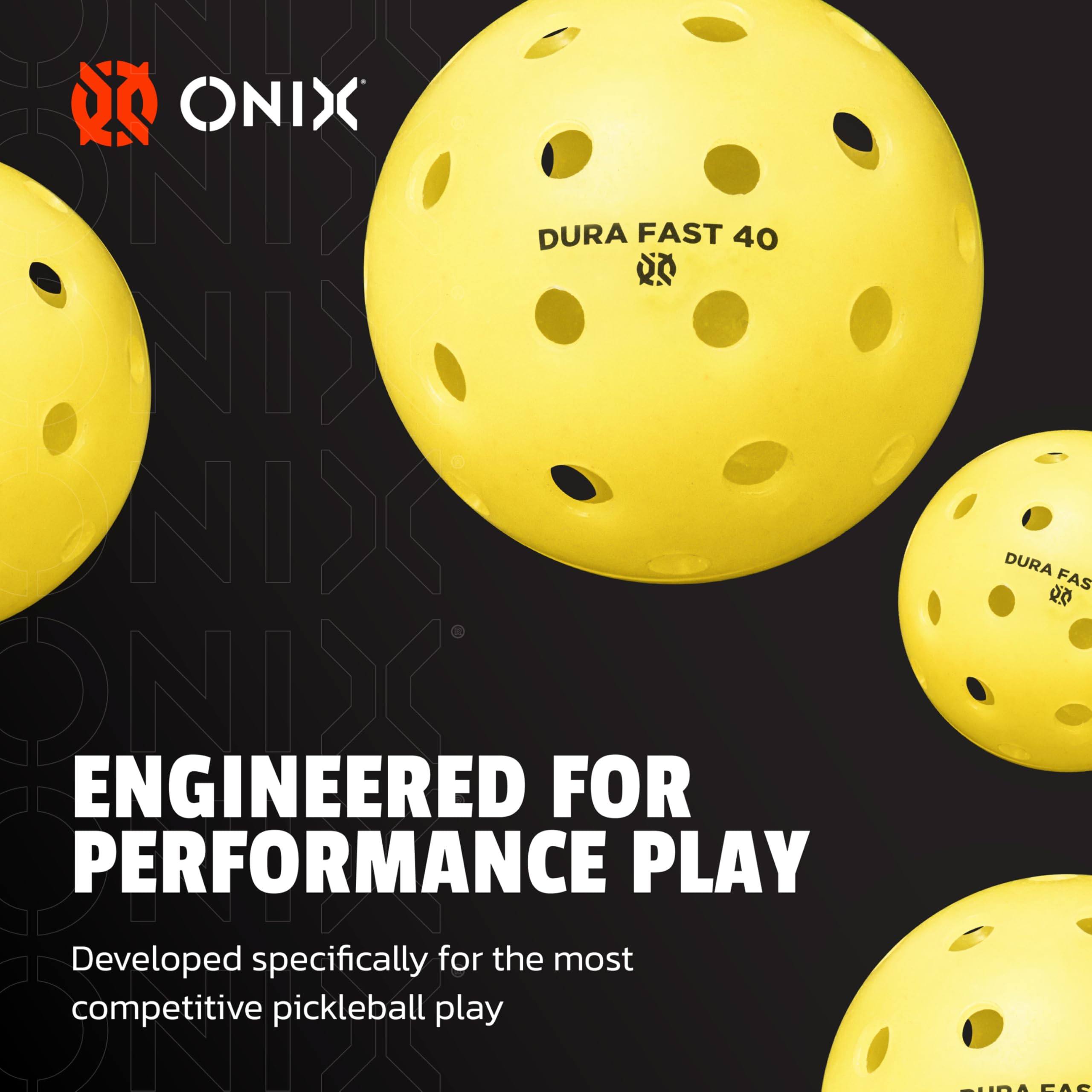 Fast DURA Onix 40 Outdoor Pickleballs – Yellow
