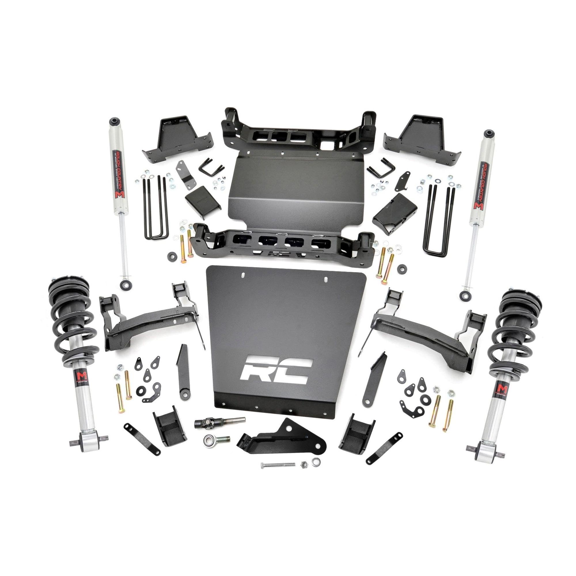 7" Lift Kit Rough Country with M1 Loaded Struts/M1 Rear Shocks for Chevy Silverado & GMC Sierra 1500 (2014-2016)