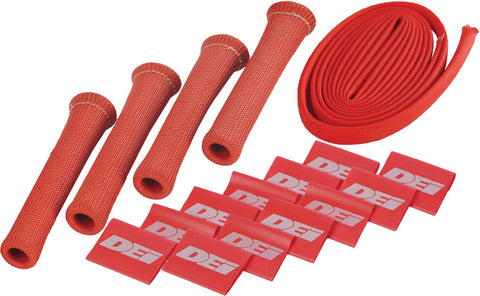 Protect-A-Boot and Wire Design Engineering 10586 Red 4-Cylinder Kit for Spark Plug Boot and Wire Protection