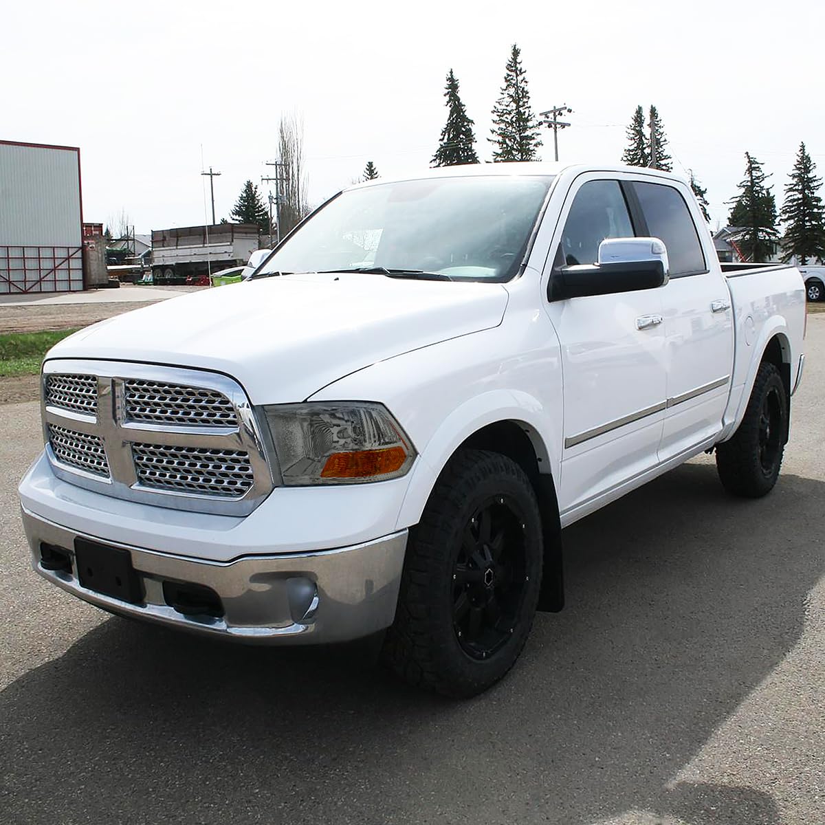 Light Smoke SPEC-D TUNING Headlights Compatible with 2009-2018 Dodge RAM 1500/2500/3500 L+R Pair Head Light Lamp Assembly
