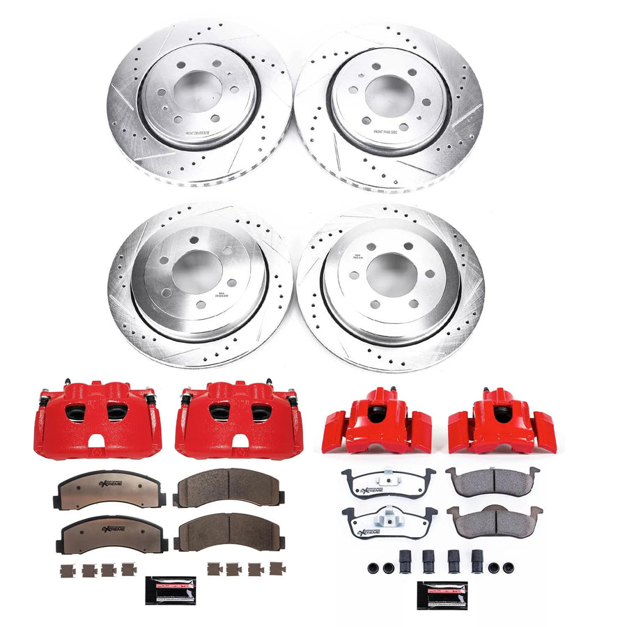 Power Stop Z36 KC5577-36 Brake Kit Front & Rear with Calipers For Ford Expedition 2010-2017, Lincoln Navigator 2010-2017 [Model Specific]