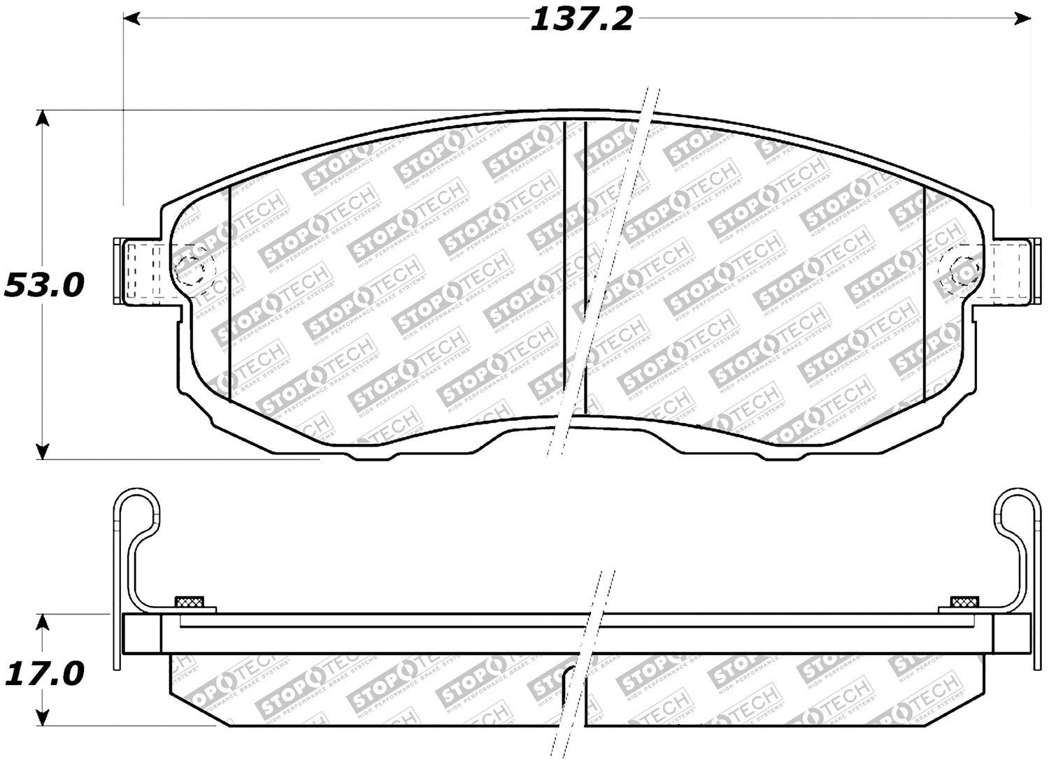Brake Pads StopTech 305.08150 with Hardware Street Select