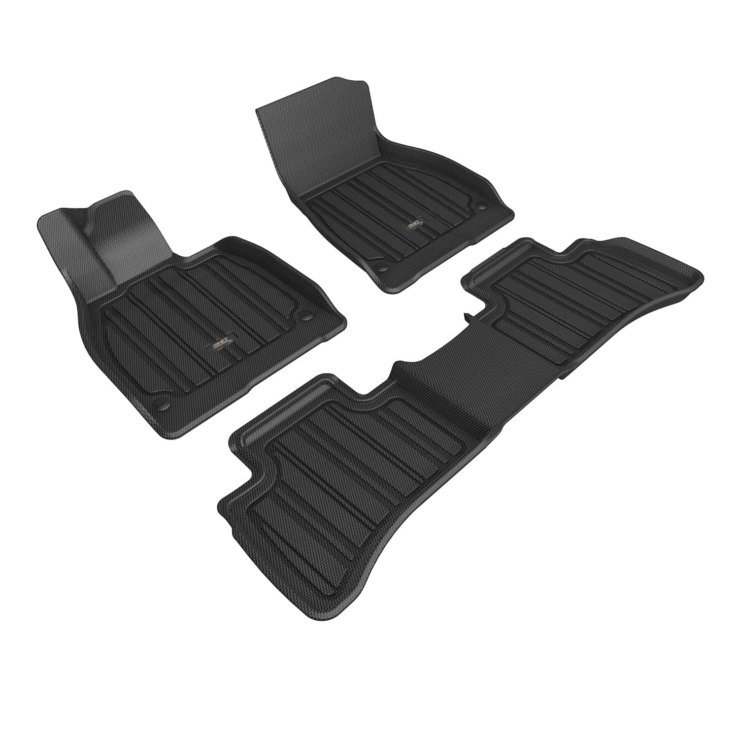 3D MAXpider Elitect Custom Fit Floor Mat (Black) Compatible with Mercedes-Benz EqS Sedan 2022-2025 - Full Set
