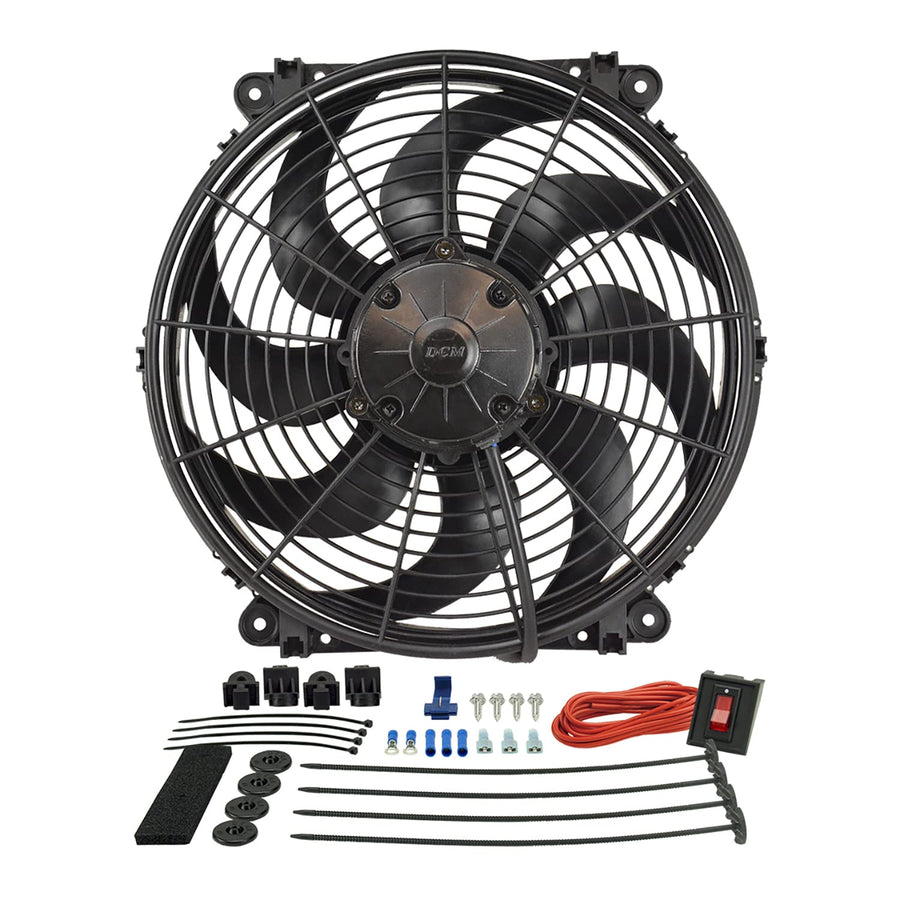 16514 Derale 14" Tornado Electric Fan Premium Kit , Black