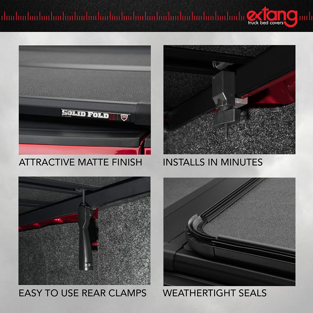Extang RealTruck Solid Fold 2.0 Toolbox Hard Folding Truck Bed Tonneau Cover | 84653 | Fits 2020 - 2025 Chevy/GMC Silverado/Sierra, 2020 2500/3500HD (w/o factory side storage box) 6' 10" Bed (82.2")