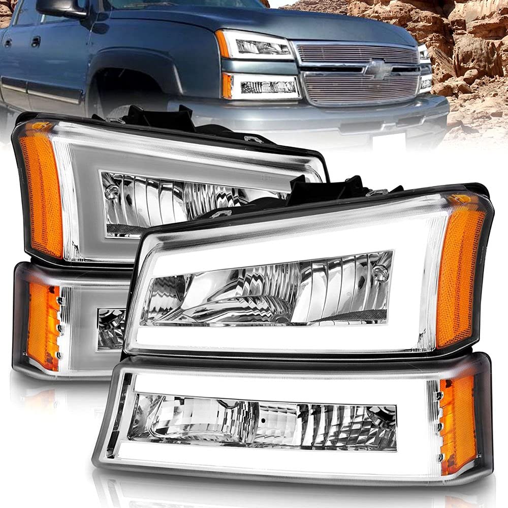 111502 Anzo, Usa Crystal Headlights fits Chevrolet Avalanche 1500, Clear