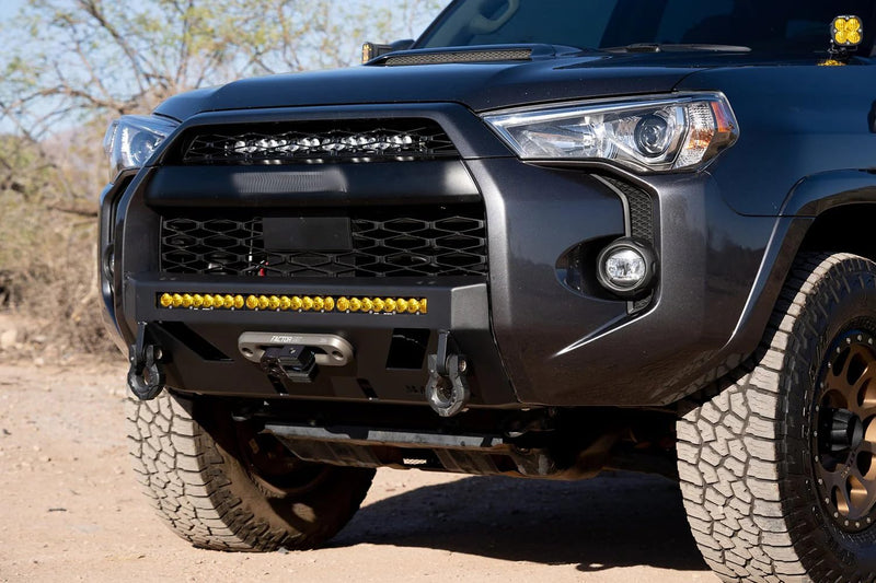Front Magnum Bumper Winch RT Style Guard Black Compatible with Select 2014-2024 4Runner