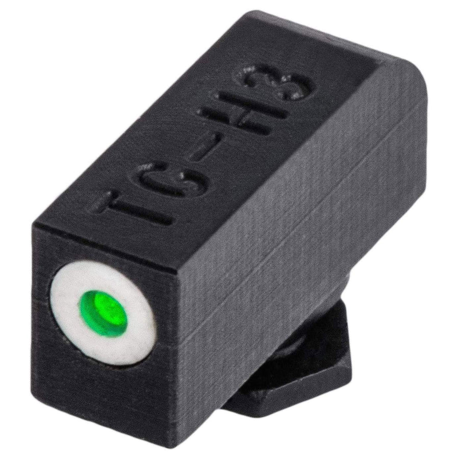 Tritium Pro Sight, Truglo Fits Glock 42/43, Large White Focus-Lock Ring on Front Sight & U-Notch Rear Sight, White Dots in Light & Green Dots at Night