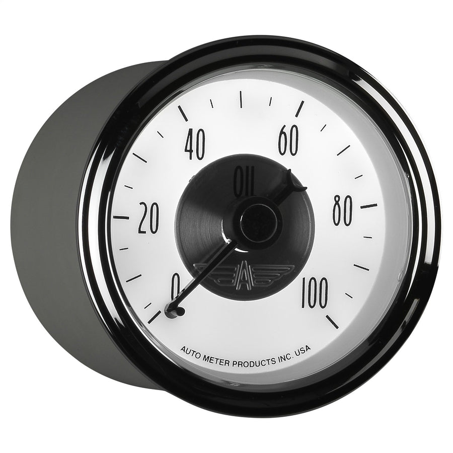 2023 Auto Meter Prestige Pearl 2-1/16" Mechanical Oil Pressure Gauge (0-100 PSI, 52.4mm)