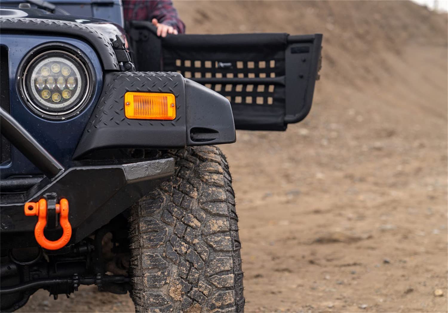 Trail Doors RAMPAGE PRODUCTS for Jeep Wrangler TJ | Pair, Net, Steel, OE Black Texture | 7683 | Fits 1997-2006 Jeep Wrangler TJ / 2004-2006 Jeep Wrangler LJ 2-Door