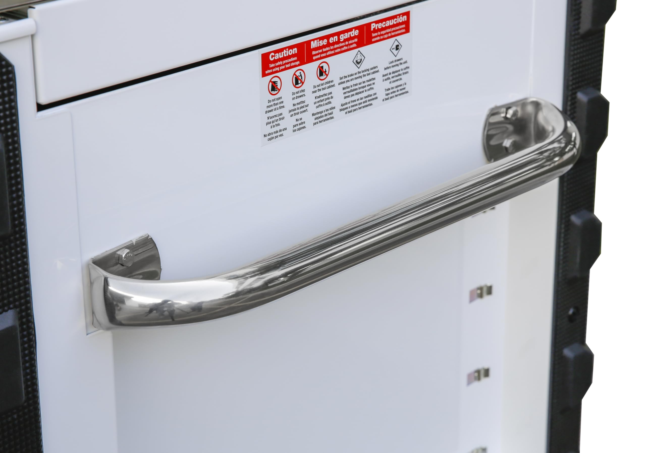 Pro Mechanics Cart Montezuma - Gloss White with Blue Aluminum Drawer Pulls
