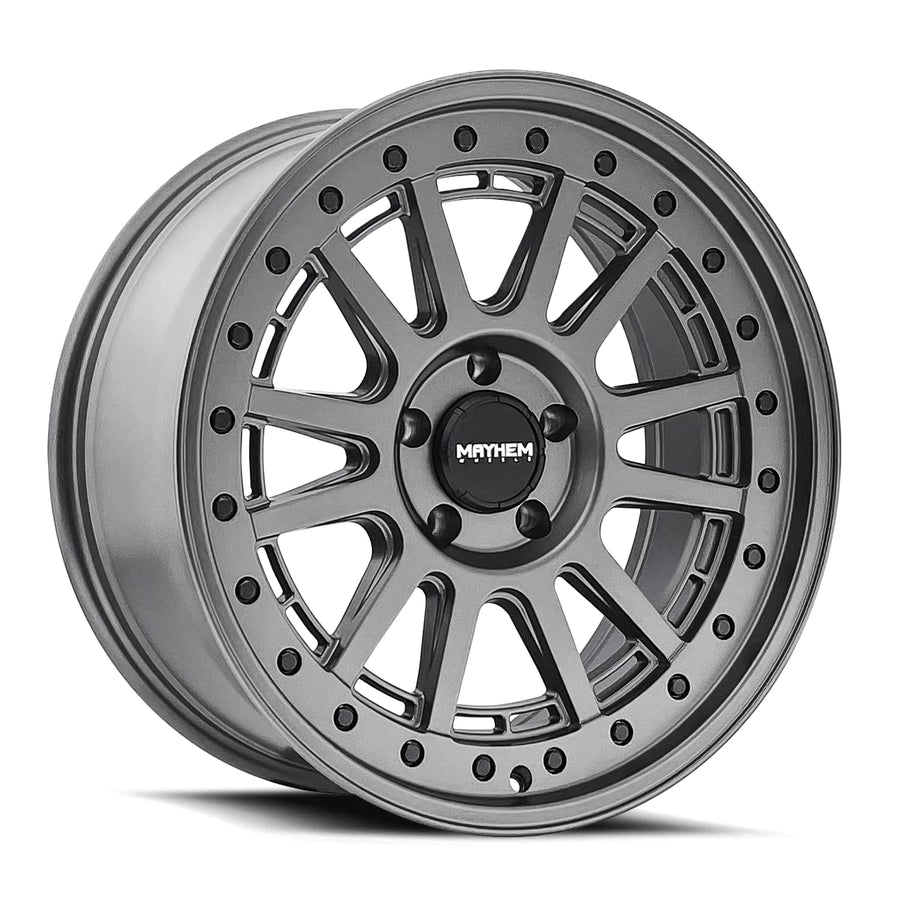 Compass Mayhem 8305 Matte Gunmetal w/Black Bolts Wheel (17 x 9. inches /6 x 139 mm, -6 mm Offset)