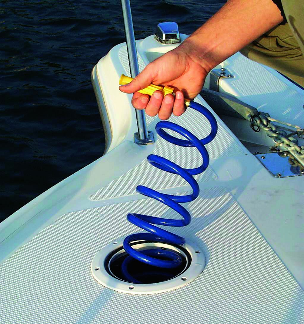 15' Hose HoseCoil Flush Mount Enclosure with High Performance RV, Boat and Garden