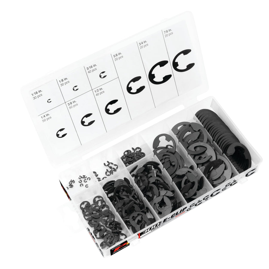 W5208 Performance Tool 300pc E-Clip Assortment, Black