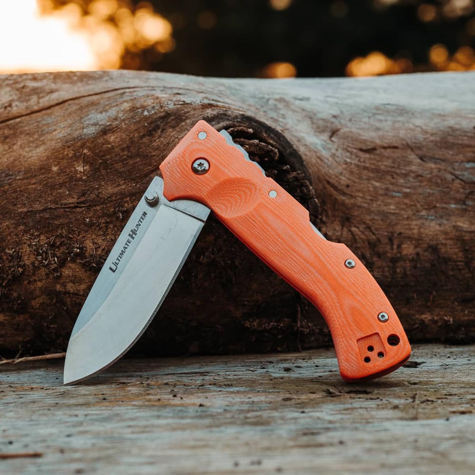 Cold Steel 3.5" Ultimate Hunter S35VN Razor-Sharp Blade 5" G-10 Easy-to-Grip Black Handle Hunting Folding Knife with Tri-Ad Locking Mechanism