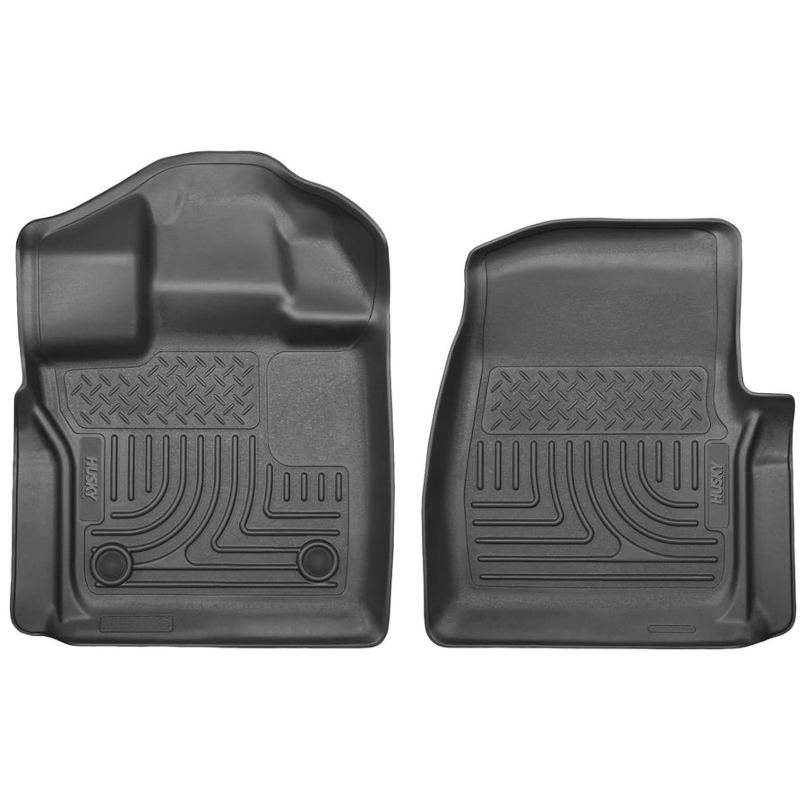 Weatherbeater Husky Liners Floor Mats | Fits 2015-2025 Ford F-150 Standard CAB | Front Row, 2-pc Black - 18351