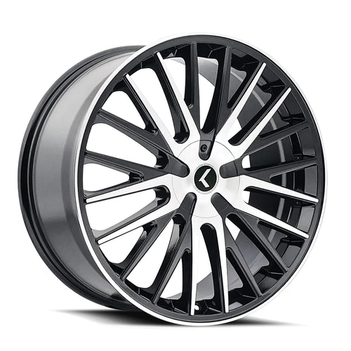 Kraze Double Down KR185 20x8.5 5x112/5x120 +38 Black/Machined Wheel Rim 20" Inch