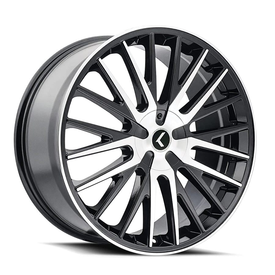 Double Down KRAZE KR185 Black Wheel Machined (22 x 8.5 inches /5 x 110 mm, 38 mm Offset)