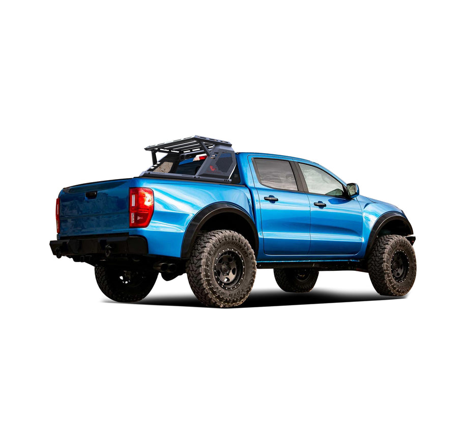 Vigor Roll Bar Black Horse W/Vigor Basket Modular Compatible with 2019-2024 Ford Ranger-VIRB08BA3