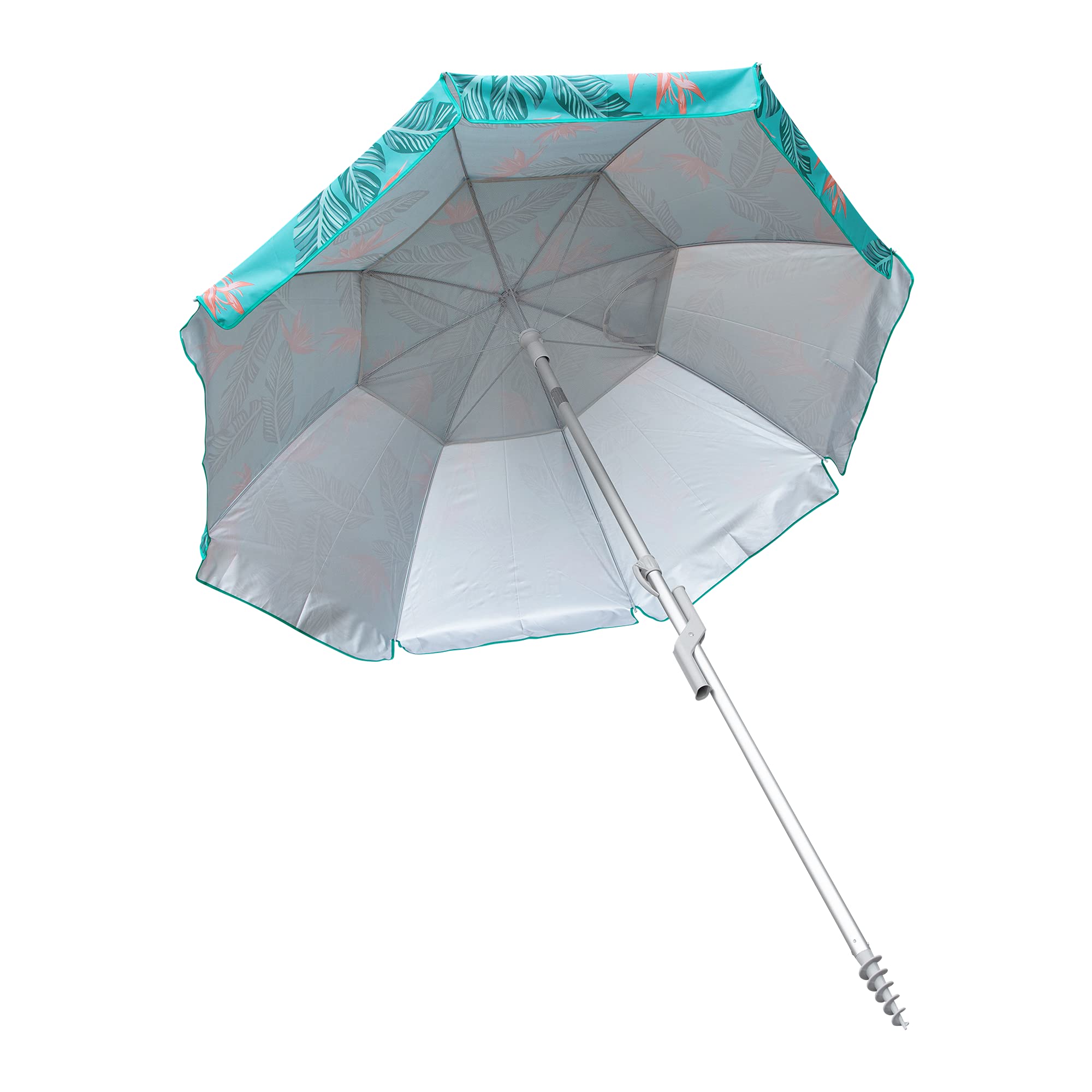 7' Hurley Beach Umbrella, State Beach Aqua