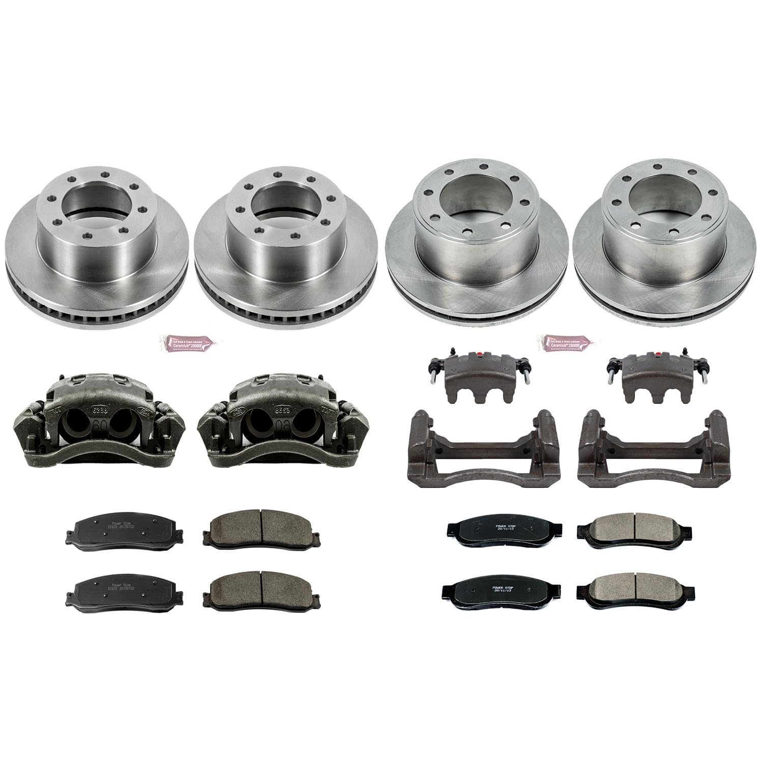 Power Stop KCOE6547 1-Click OE Replacement Brake Kit with Calipers For Ford F-250 Super Duty 2012, Ford F-350 Super Duty 2012 Autospecialty [Model Specific]