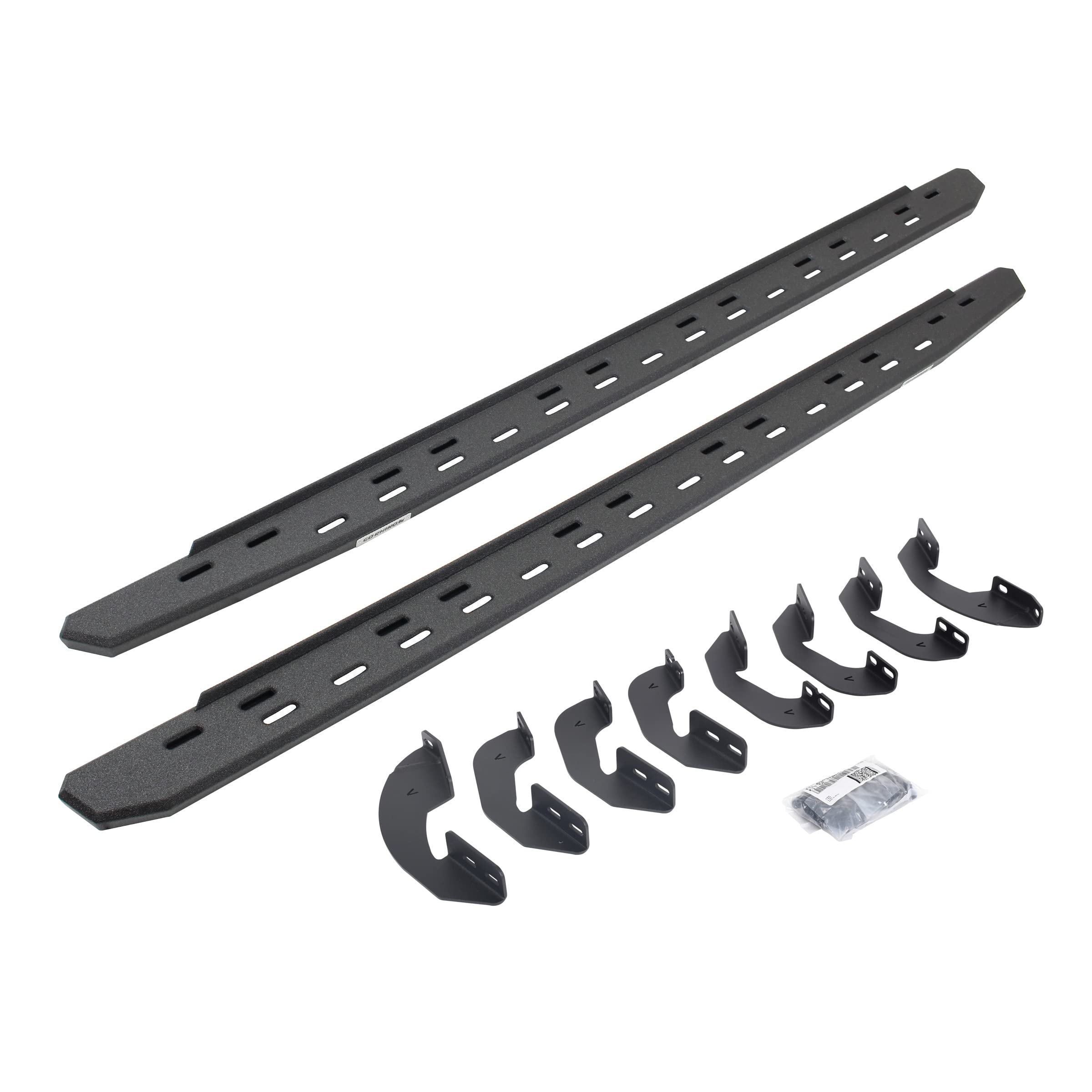 Go Rhino Slim RB30 Running Boards & Brackets | Galvanized Steel, Protective Bedliner Coating | 69641687ST | Fits 2007-2021 Toyota Tundra Crew Max Pickup