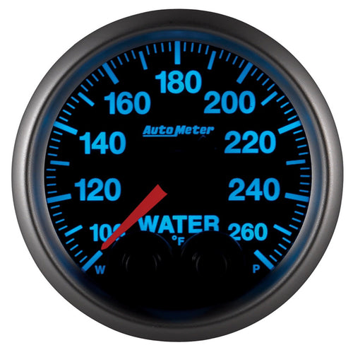 Gauge AutoMeter 5654-05702-D, Wtemp, 2 1/16", 260ºf, Stepper Motor W/Peak & Warn, Elite, High Temp Cal