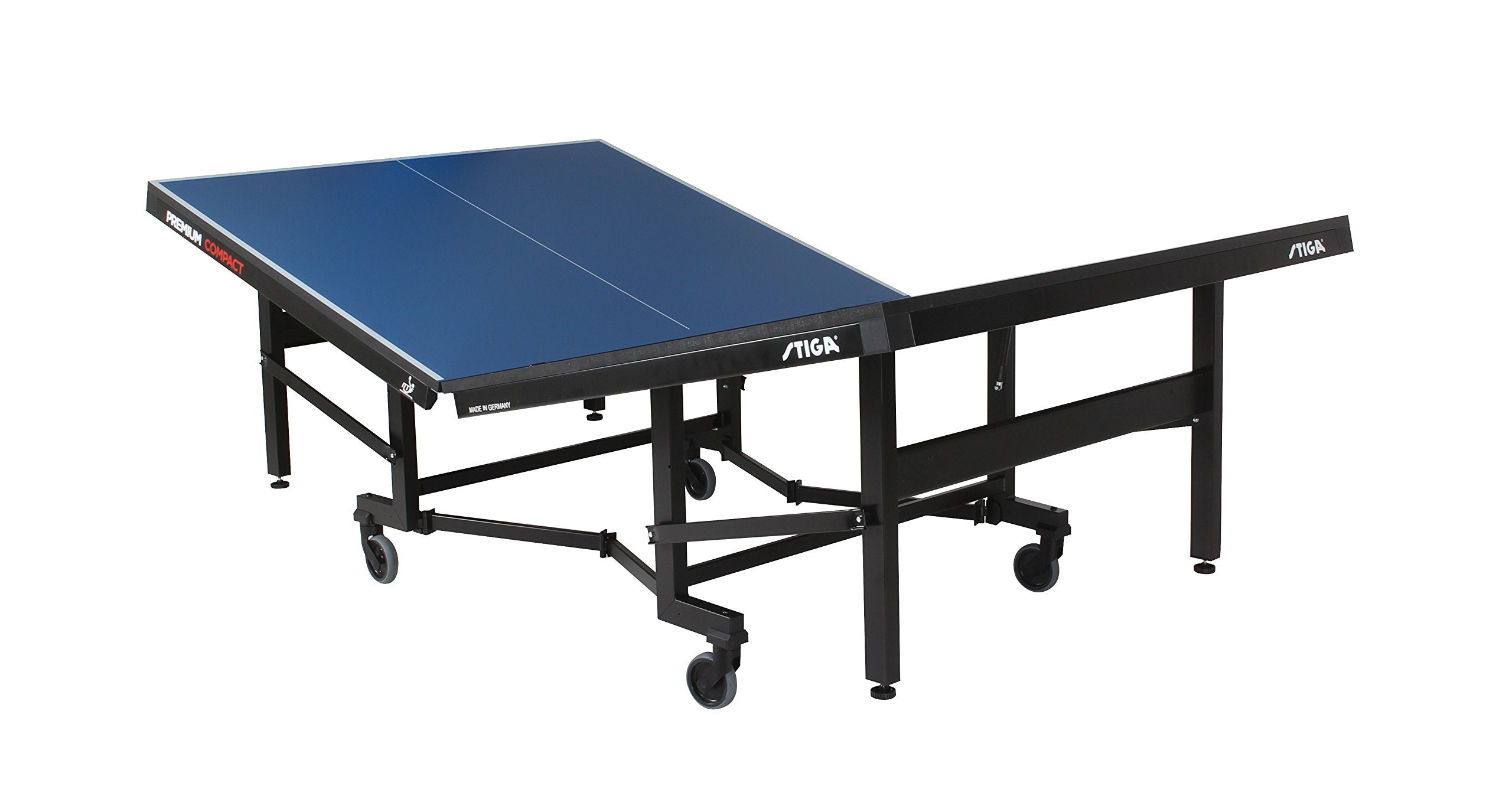 STIGA Compact Premium ITTF Approved Tennis Table – Folds to Minimal Storage Dimensions and Comes Fully Assembled