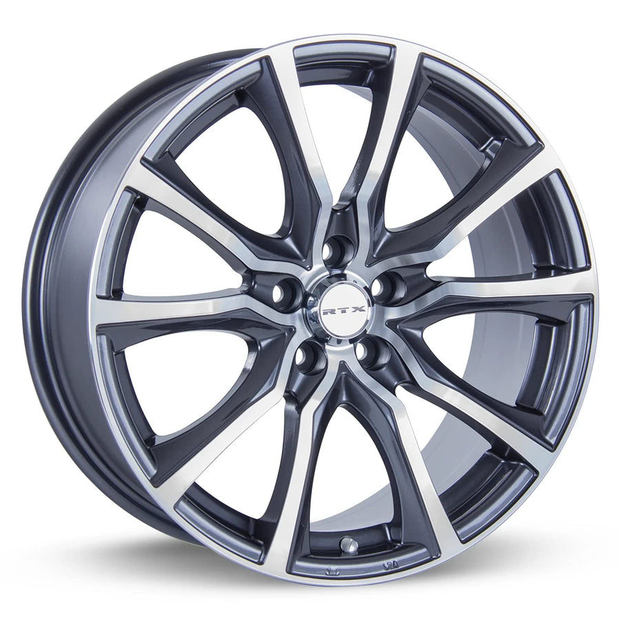 Contour RTX Custom Wheel - 16x7, 40 Offset, 5x114.3 Bolt Pattern, 73.1mm Hub - Gunmetal with Machined Face Rim