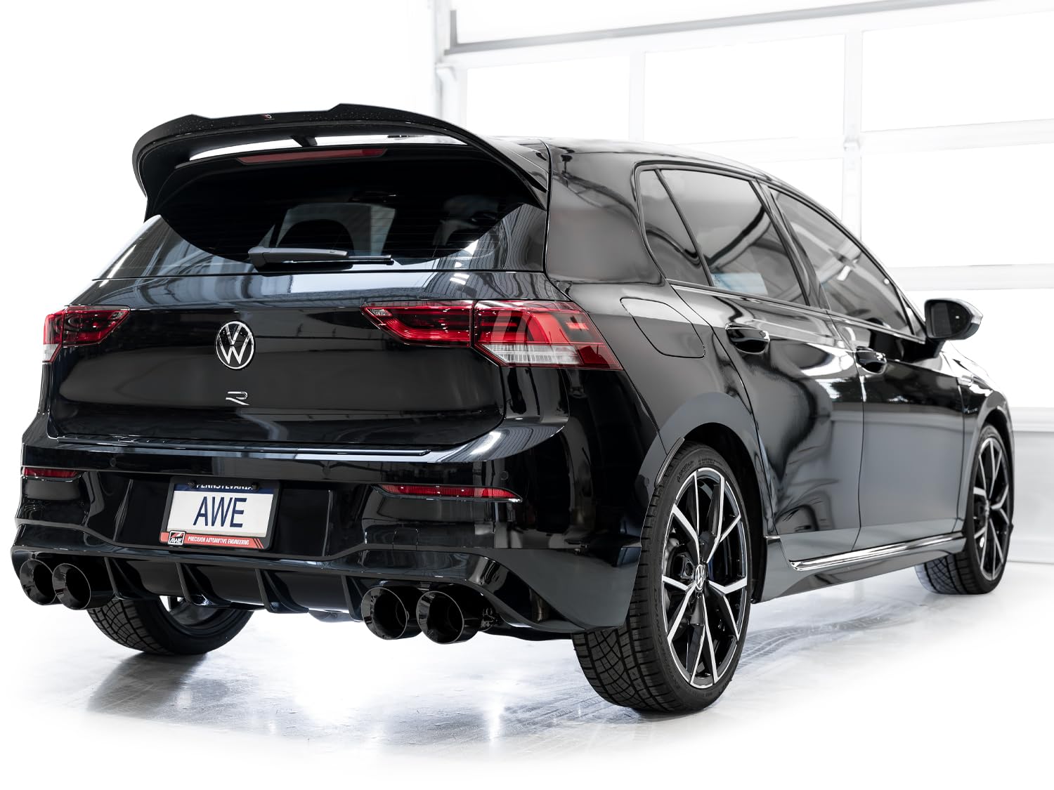 Track Edition AWE Exhaust for Volkswagen MK8 Golf R - Diamond Black Tips