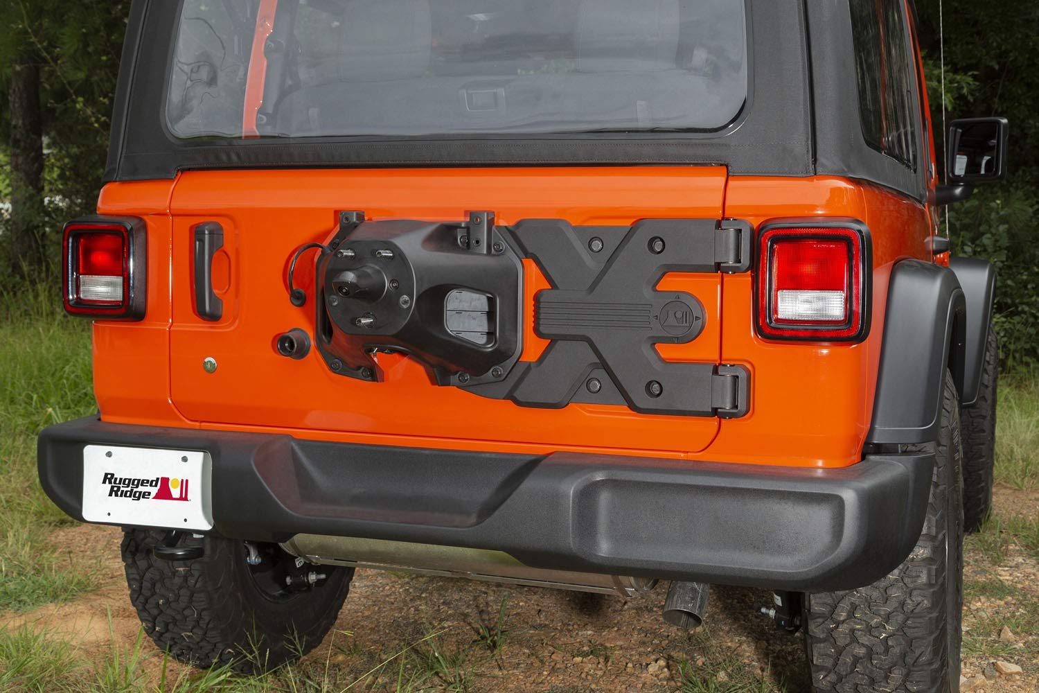 Rugged Ridge HD Tire Carrier | Hinge Casting, Black, Heavy Duty | 11546.56 | Fits 2018-2025 Jeep Wrangler JL