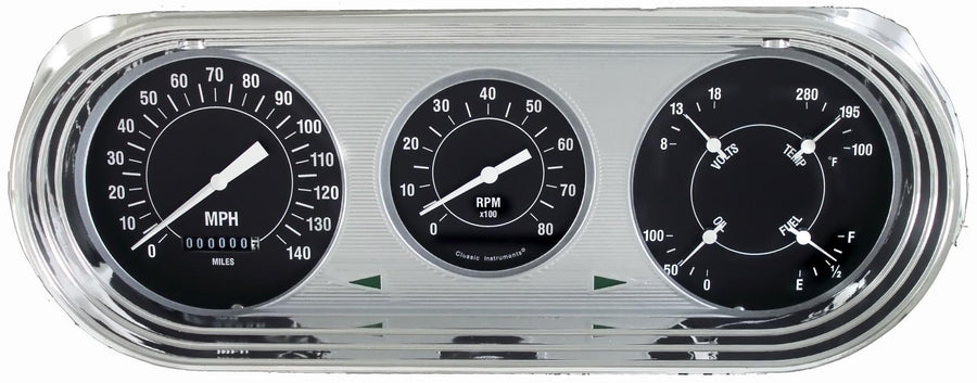 Classic Instruments Hot Rod NO63HR Direct Fit Gauge Package Fits 1963-1965 Nova Factory Instrument Bezel