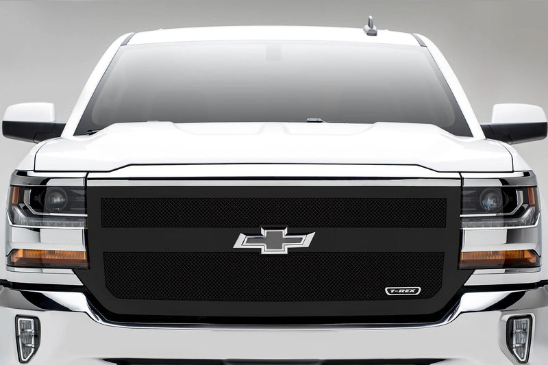 2016-2018 Silverado 1500 T-Rex Grilles Upper Class Series Main Grille, Black, 1 Pc, Replacement, 1 Bar Design - PN #51131