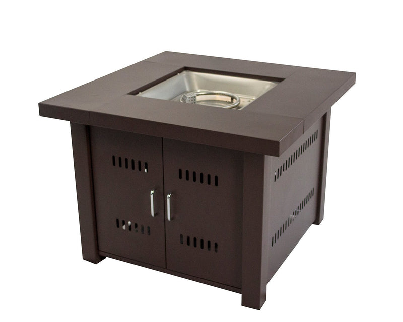 Avalon Square Gas Fire Pit Table, Pleasant Hearth OFG900T, 38" , white