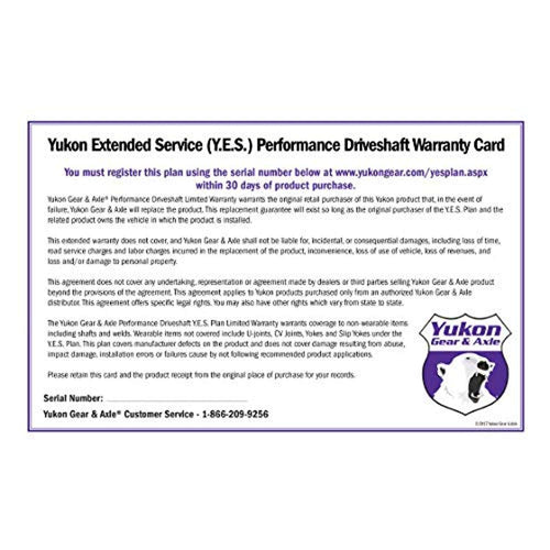 Extended Service Plan Yukon for Performance Driveshaft
