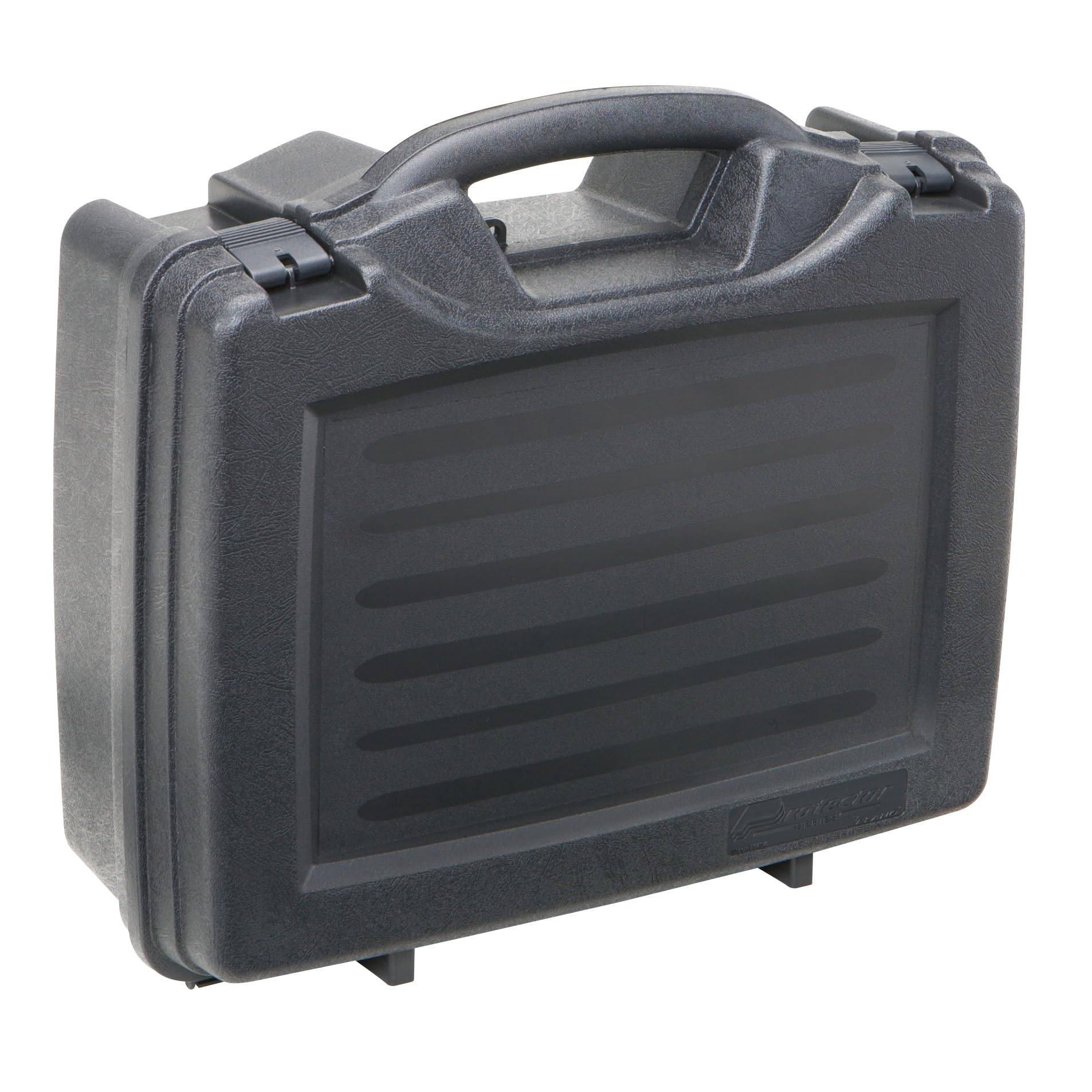 Plano Four Protector Series Pistol Case, Large, Black, Hunting Gun Case with Padlock Tabs and Foam Padding, Hard Plastic Pistol and Accessory Case