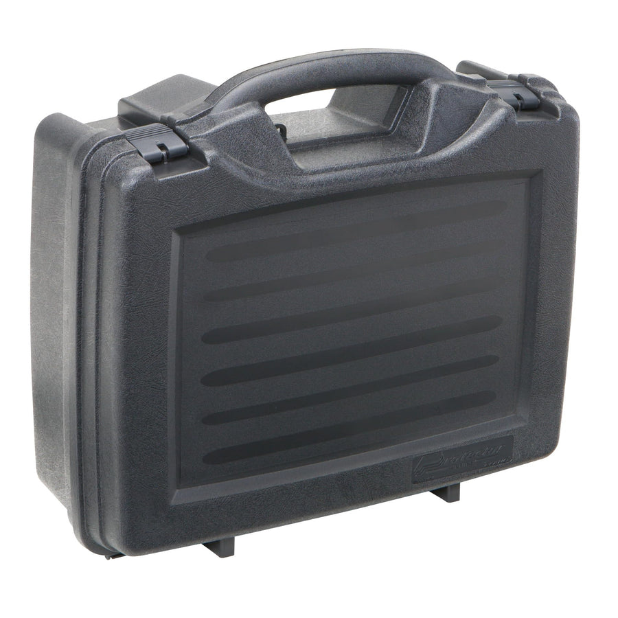 Plano Four Protector Series Pistol Case, Large, Black, Hunting Gun Case with Padlock Tabs and Foam Padding, Hard Plastic Pistol and Accessory Case