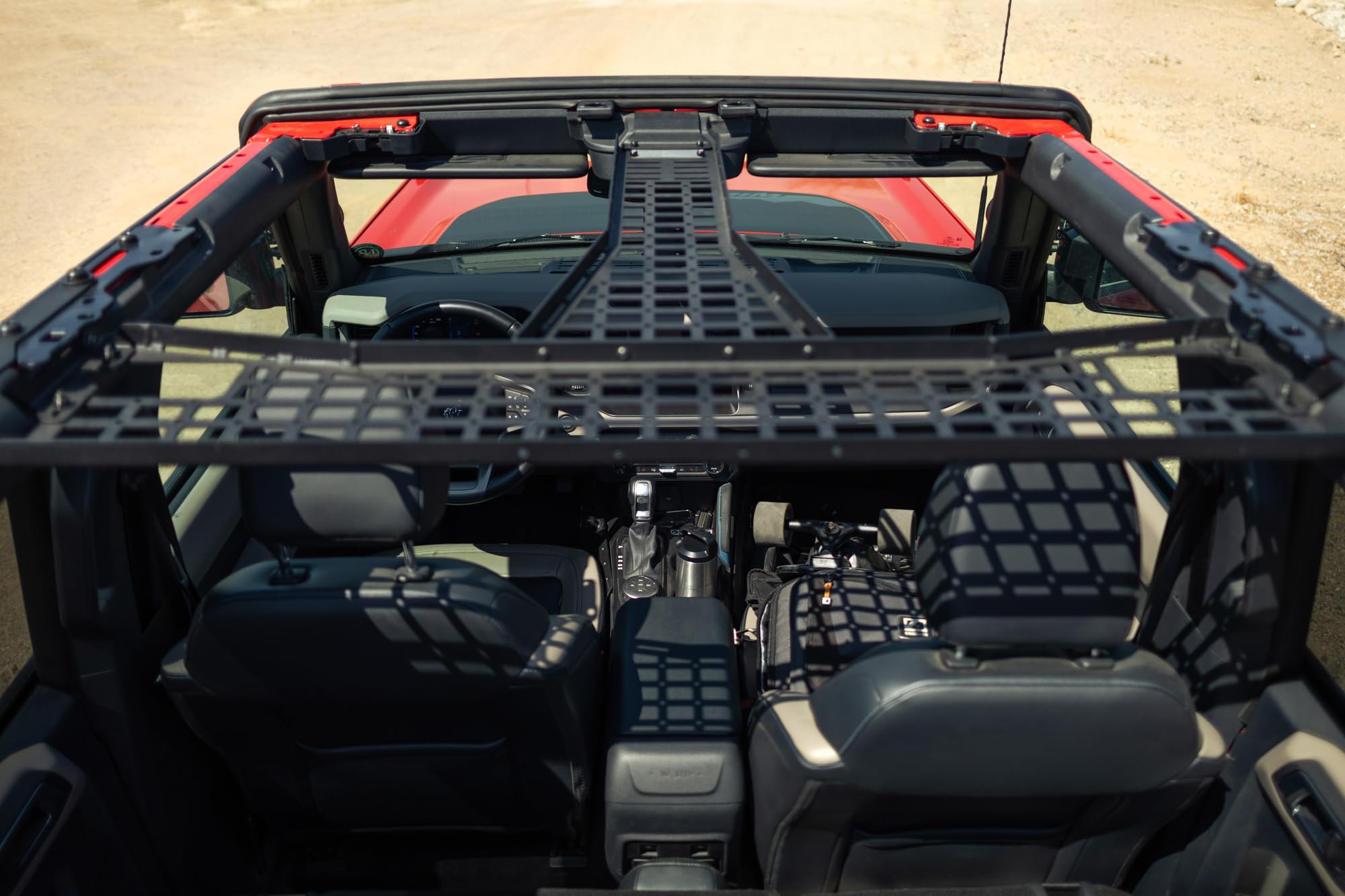 Overhead Molle Panels Addictive Desert Designs for The 2021-2024 Ford Bronco 4-Door | Mounts Pouches, Kits, Tools, & More | Panels Conform to The Bodylines of The Roll Bars | Made in America