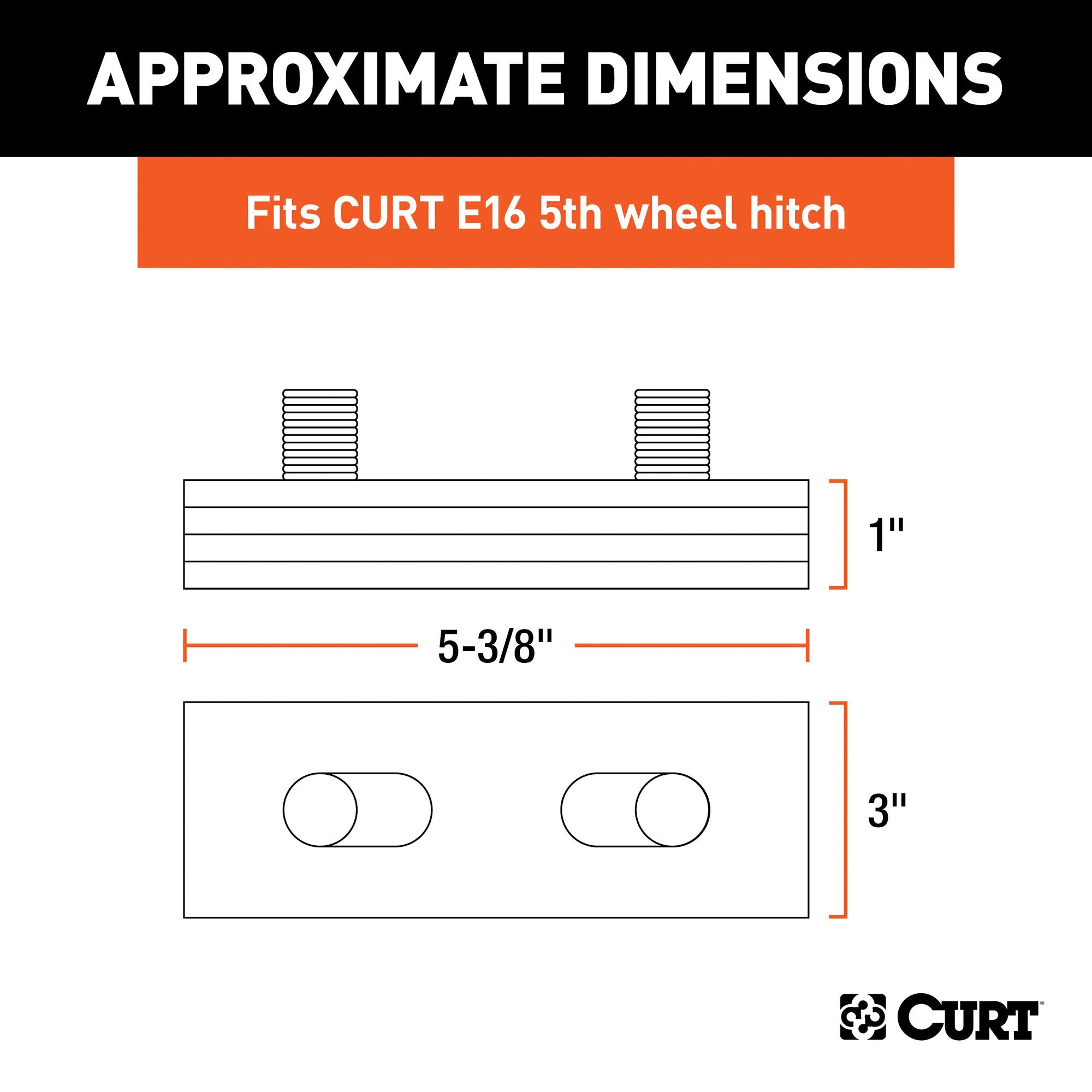 E16 CURT 5th Wheel Wedge Kit for Rotating Pin Box