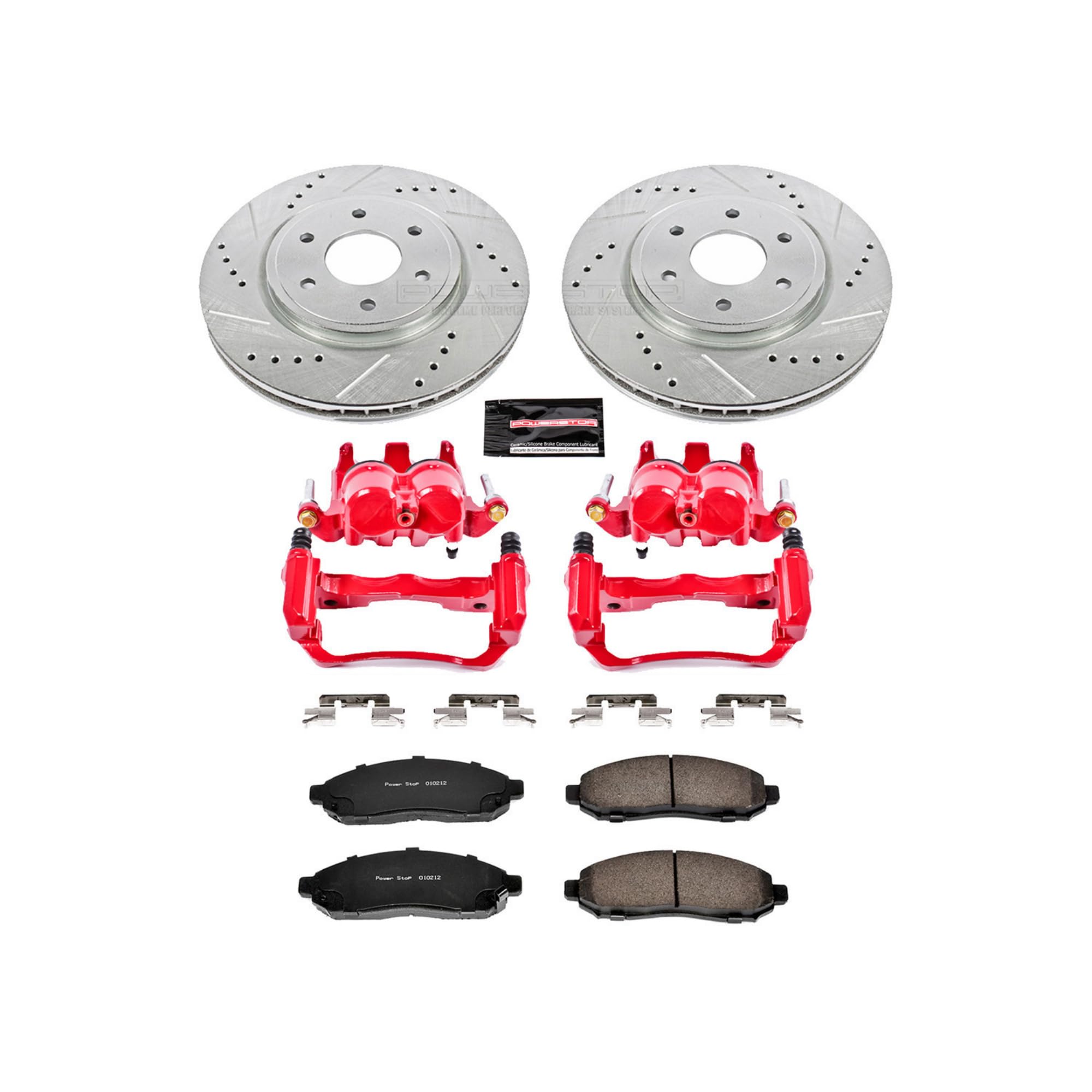 1-Click Power Stop KC142 Front Brake Kit with Calipers Performance